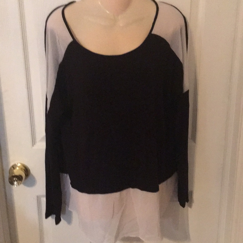 Black and white business casual shirt